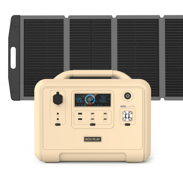 ECO PLAY EP1200 + EP100PV | Solar Generator Kit