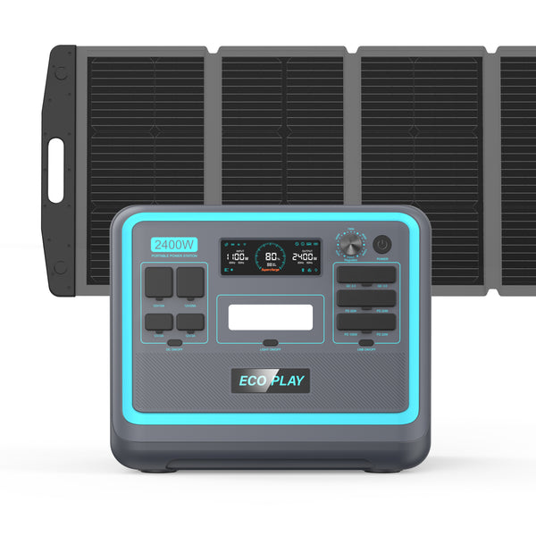 ECO PLAY EP2400 + EP100PV | Solar Generator Kit